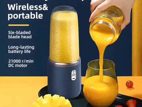 Portable Juicer Blender 400ml Electric Fruit Juicer USB Charging Lemon Orange Fruit Juicing Cup Smoothie Blender Machine 2cups
